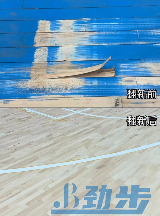 篮球馆运动木地板翻新