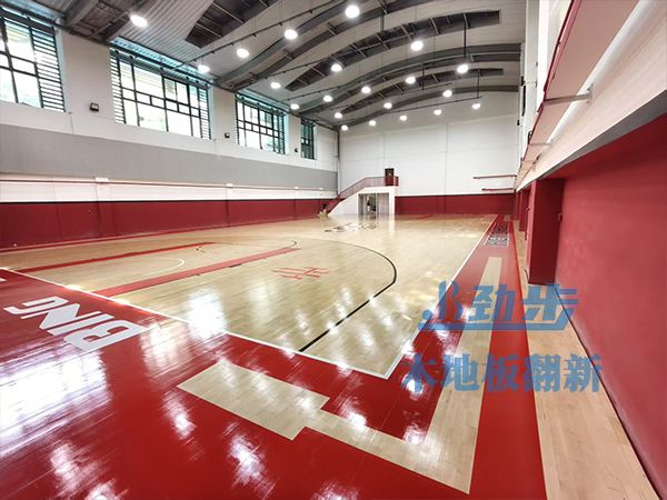 篮球馆运动木地板打磨翻新