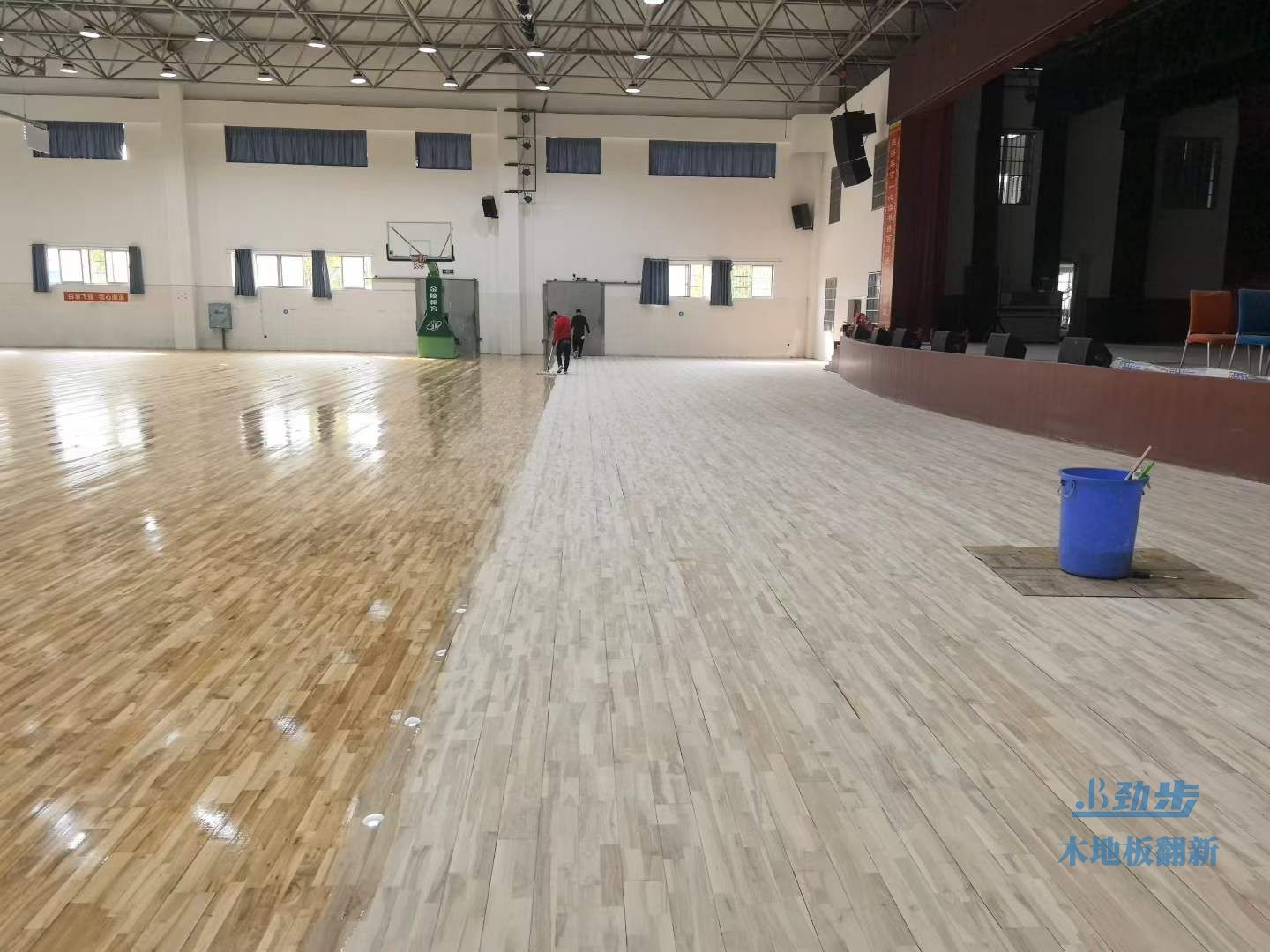 运动木地板打磨翻新